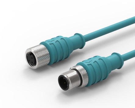 M12 3P  IP67 male to female waterproof cable.